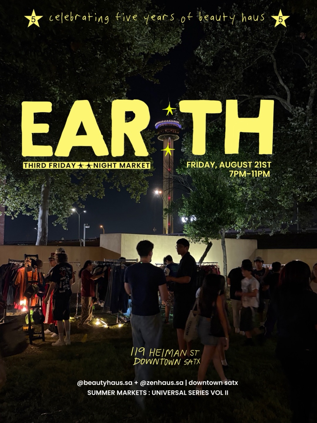 earth night market flyer