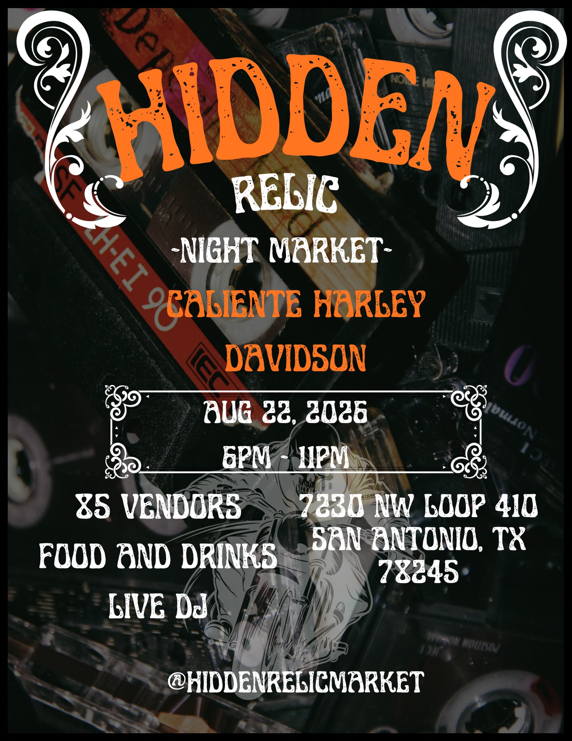 hidden relic night market flyer