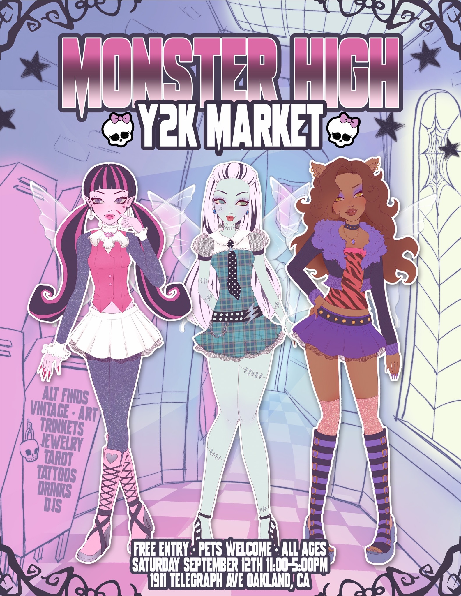 monster high y2k market flyer